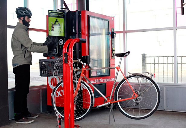 Mancha infladora bicicletas para el espacio público - Tecnopilonas Shop